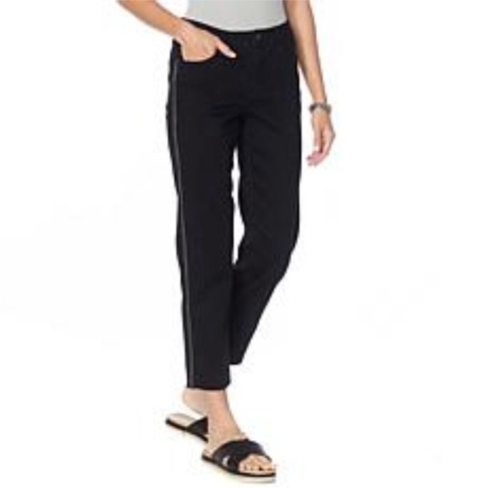 SKINNYGIRL CELESTE HIGH RISE STRAIGHT ANKLE BLACK DENIM JEAN PANTS 25/0